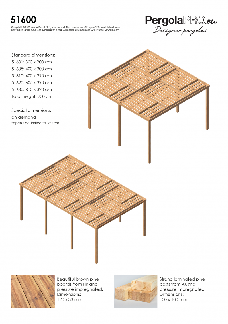 wooden pergola online shop