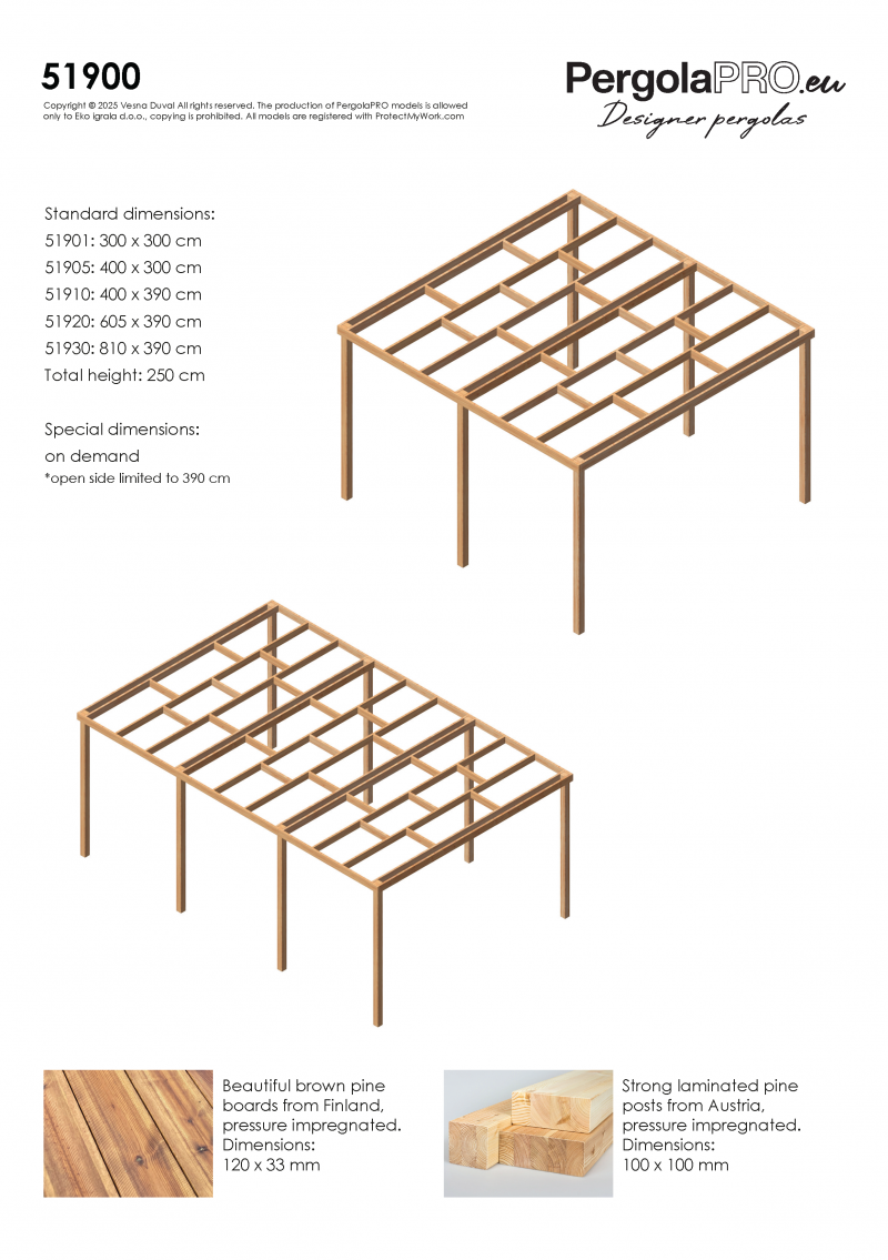 wooden pergola online shop